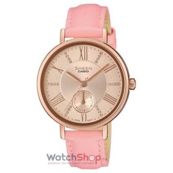 Ceas Casio Sheen SHE-3066PGL-4AUEF Made with Swarovski Crystals