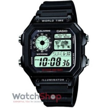 Ceas Casio SPORT AE-1200WH-1AVEF World time Baterie 10 ani