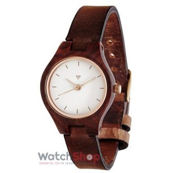 Ceas Kerbholz ADELHEID 230940 ROSEWOOD COGNAC